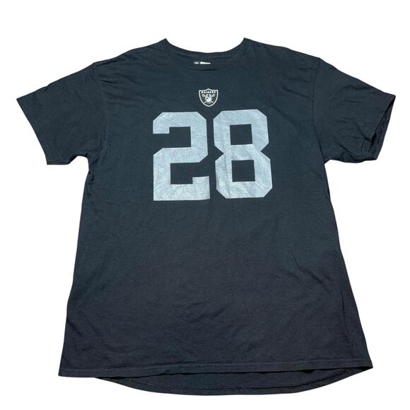 Las Vegas Raiders Shirt Mens XL NFL Football Josh Jacobs 28 Team Apparel Tee - Picture 3 of 11